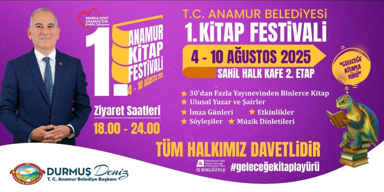 Anamur Belediyesi 1. Kitap Festivali Başlıyor.
